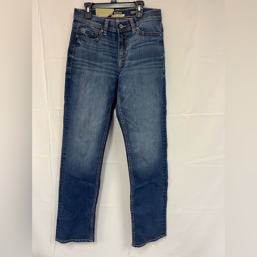 NEW RECLAIM BLUE JEANS REGULAR STRAIGHT size: 29x34